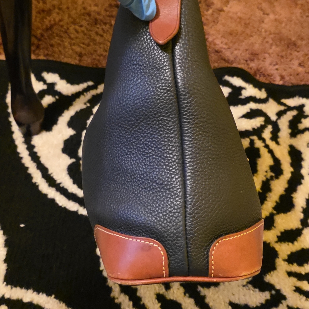 Dooney & Bourke Navy Pebble Leather Hobo - Picture 7 of 9